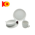 Matte creamy white Special material ceramic stoneware dinner ware 16 piece dinnerware sets